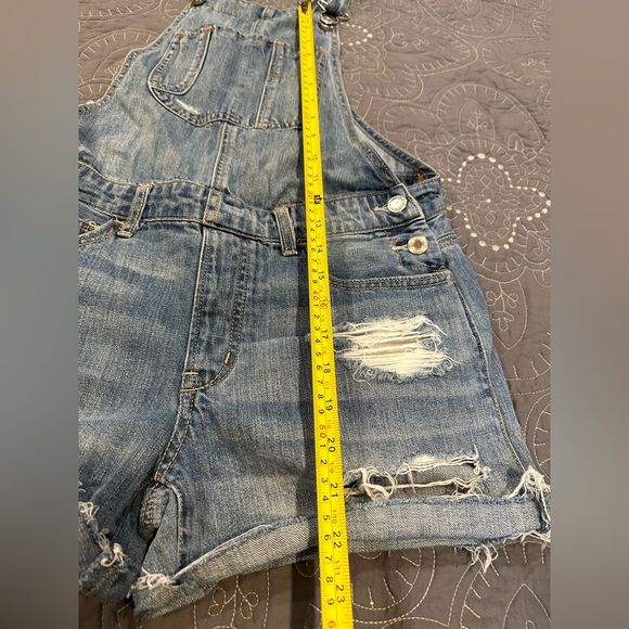 American Eagle Outfitters Women Denim Short Overalls Size XS - Picture 5 of 8